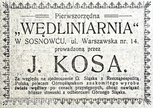 Reklama-1922-Sosnowiec-Kosa-Wędliniarnia.jpg