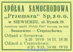 Reklama 1937 Siewierz Spółka Samochodowa Przemsza 01.jpg