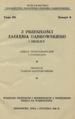 Z przeszłości Zagłębia Dąbrowskiego i okolicy - Szkice monograficzne z ilustracjami - Tom 3 - nr 09.jpg