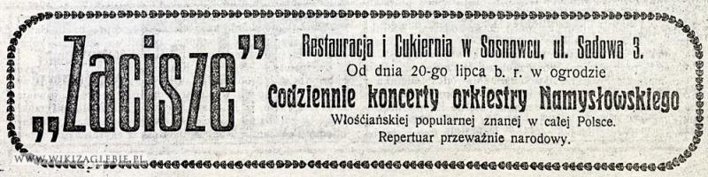 Plik:Reklama-1922-Sosnowiec-Zacisze-Restauracja-i-cukiernia.jpg