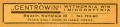 Reklama 1938 Będzin Wytwórnia Win i Miodosytnia Centrowin 01.jpg