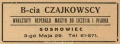 Reklama 1938 Sosnowiec Warsztaty Reperacji Maszyn B-cia Czajkowscy 01.jpg