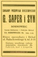 Reklama 1931 Sosnowiec Zakłady Przemysłu Drzewnego G. Saper i Syn 01.jpg