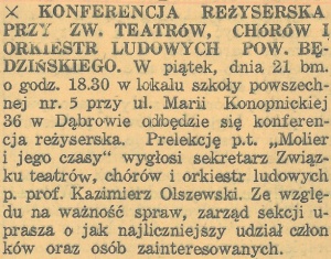 Związek Teatrów, Chórów i Orkiestr Ludowych Powiatu Będzińskiego KZI 137 1937.05.21.jpg